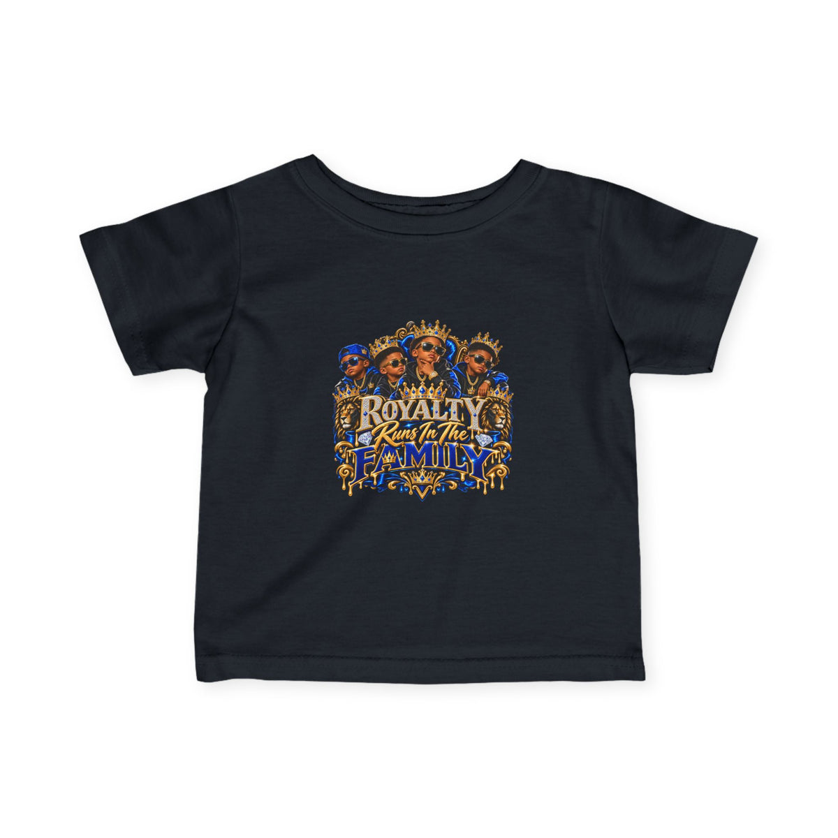 Infant Tee — "Royally Run the Family" Cute Royal Family Graphic