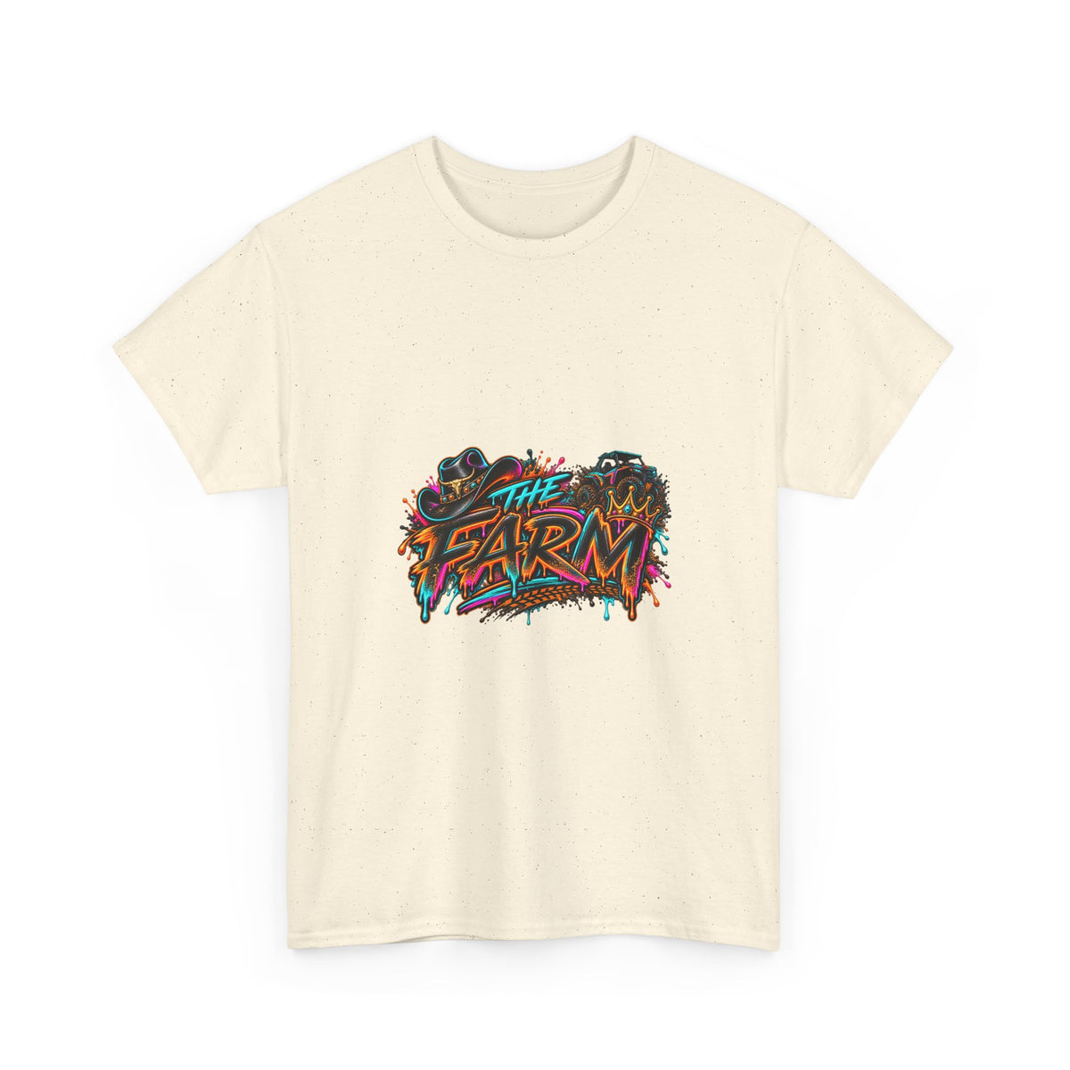 The Farm Graphic Tee — Retro Neon Streetwear T-Shirt