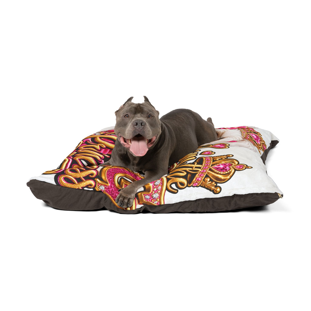 Dog Princess Pet Bed — Cute Pink Crowned Puppy Design
