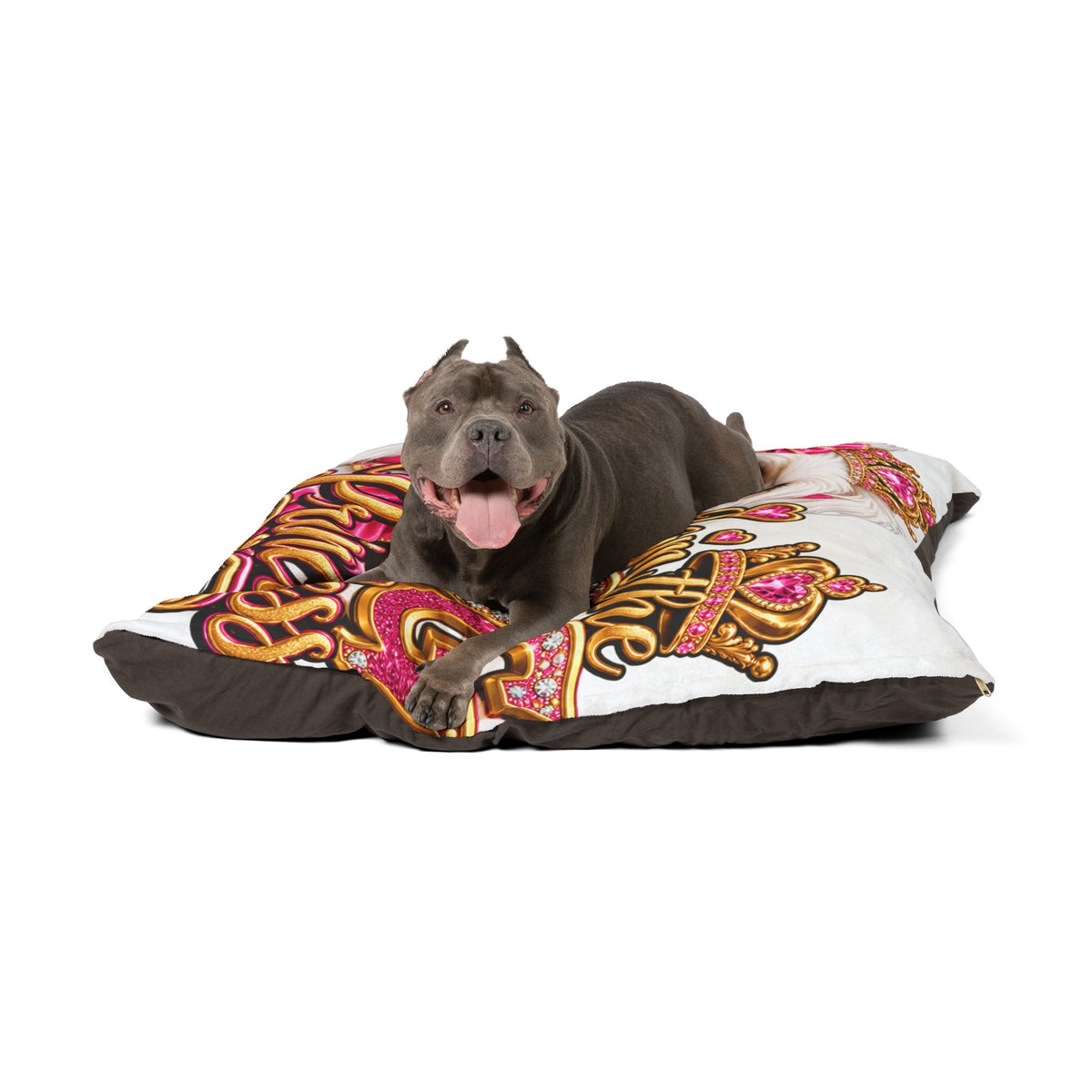 Dog Princess Pet Bed — Cute Pink Crowned Puppy Design