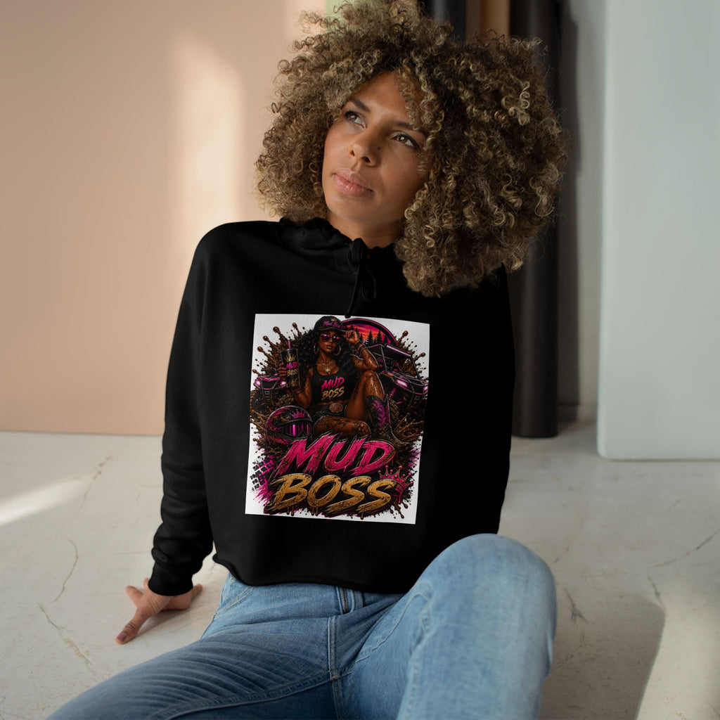 Crop Hoodie — Mud Boss Graphic Cropped Hoodie
