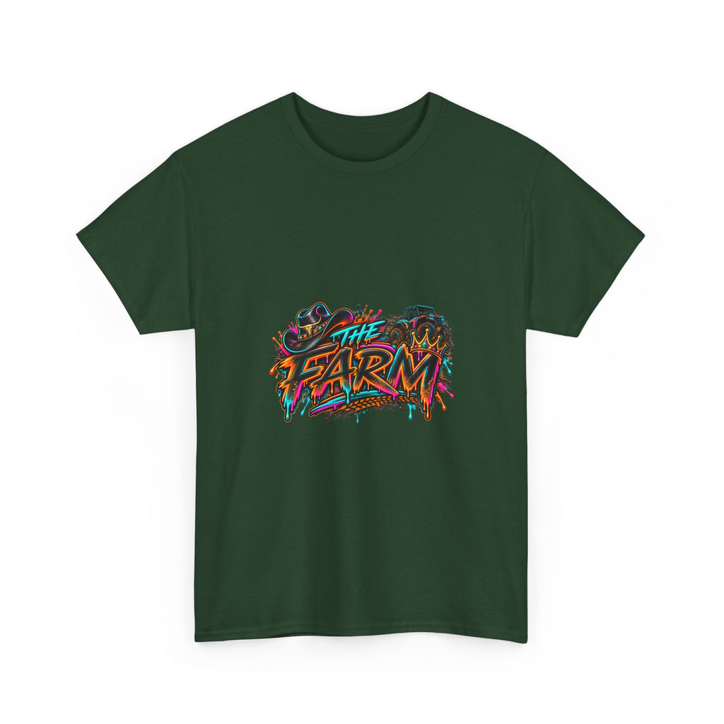 The Farm Graphic Tee — Retro Neon Streetwear T-Shirt