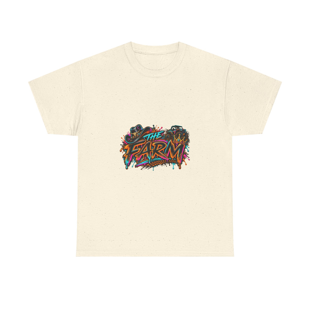 The Farm Graphic Tee — Retro Neon Streetwear T-Shirt