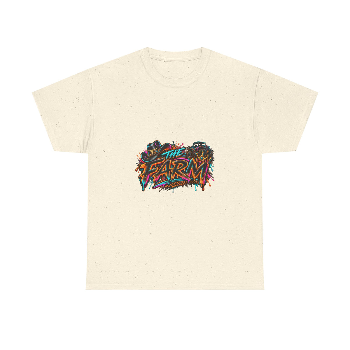 The Farm Graphic Tee — Retro Neon Streetwear T-Shirt
