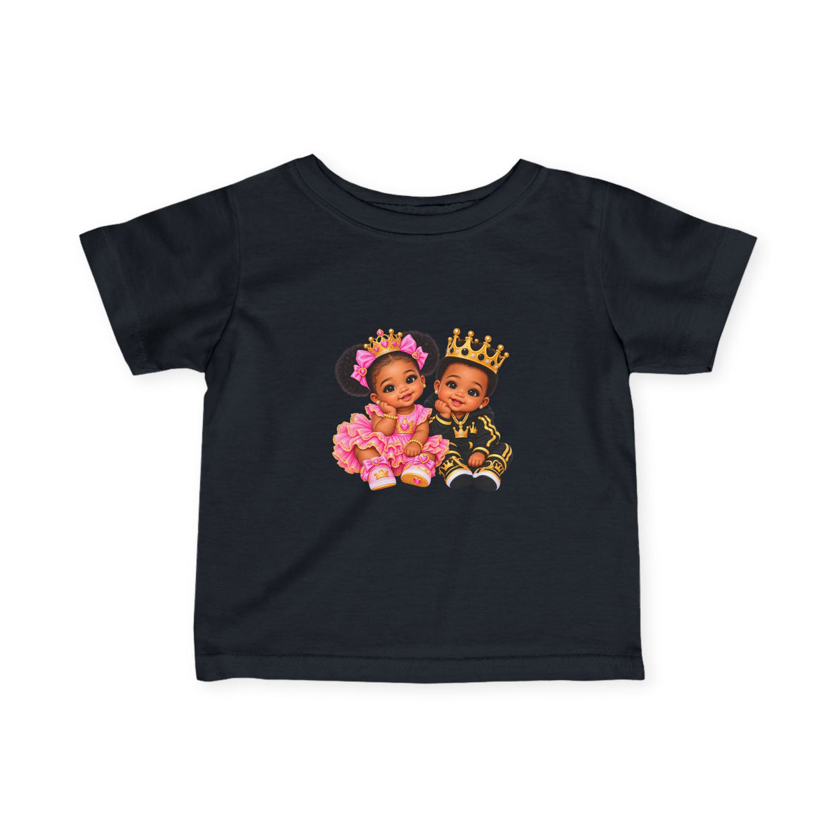 Infant Tee — Cute Prince & Princess Baby Graphic Shirt