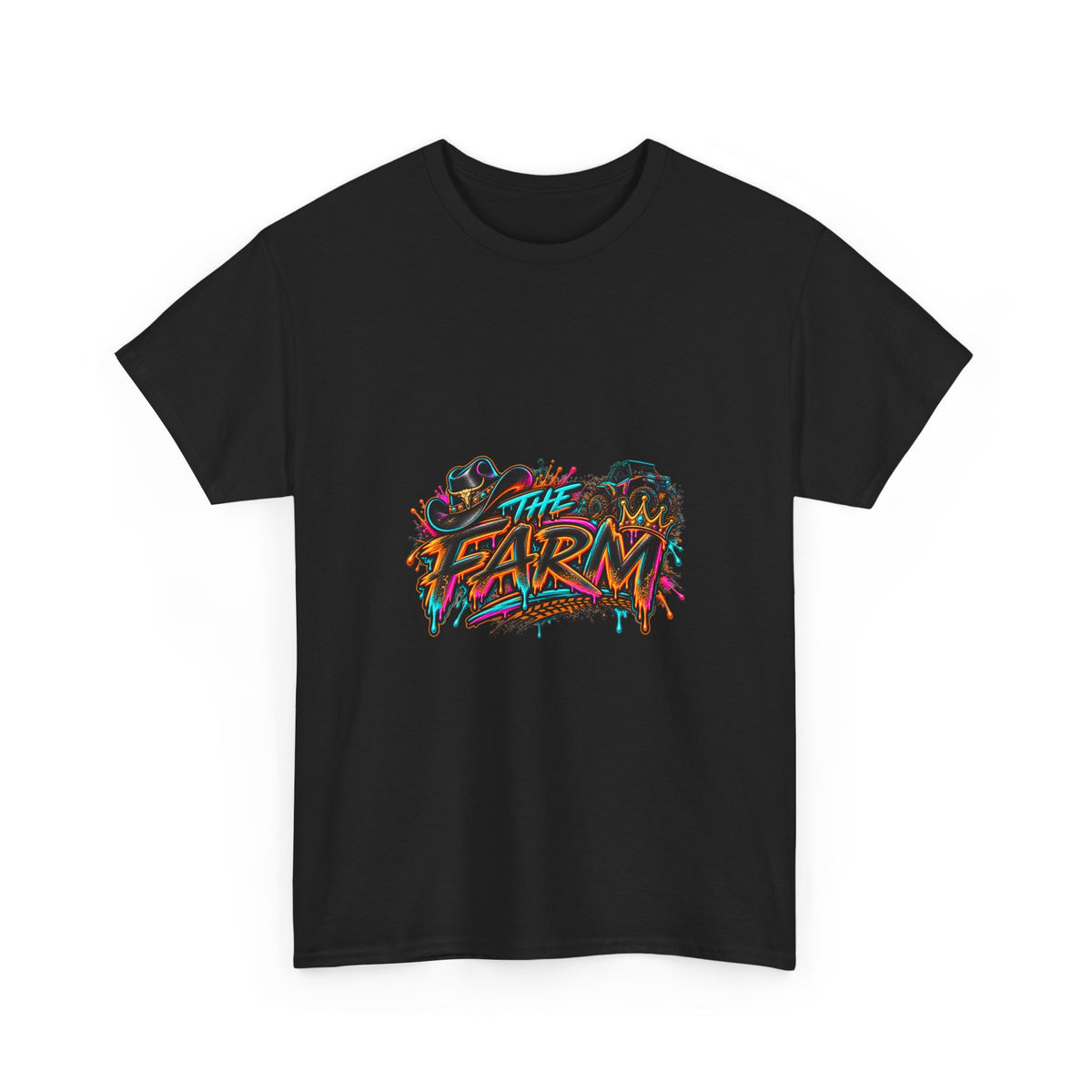 The Farm Graphic Tee — Retro Neon Streetwear T-Shirt