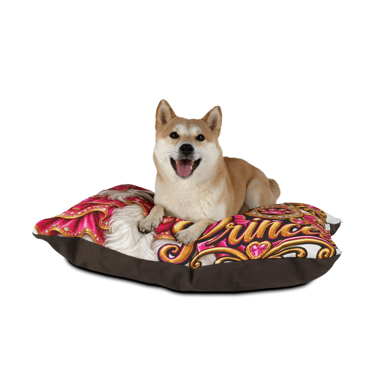 Dog Princess Pet Bed — Cute Pink Crowned Puppy Design