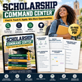 Scholarship Command Center 30-page digital scholarship planner and AI toolkit
